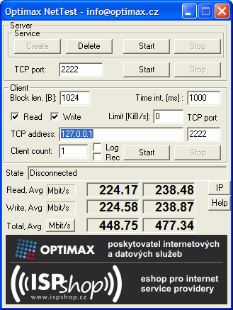 Optimax Net test