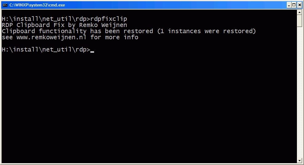 RDP clipboard fix